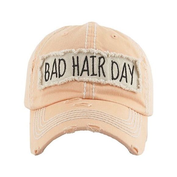 2/$30 Ladies Light Pink Peach Bad Hair Day Hat - Picture 1 of 5